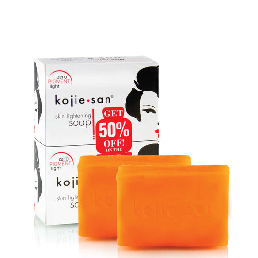 2x Kojie San Soap Bars - 135g Skin Lightening Kojic Acid Natural Original Bar