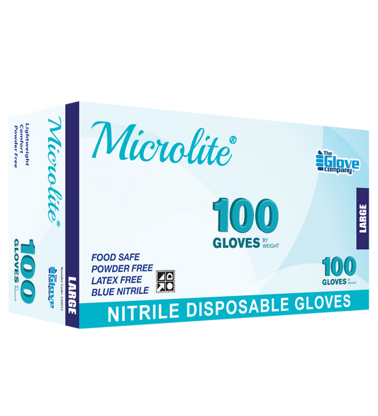 Microlite Nitrile - Disposable Medical Gloves - 100pc Large