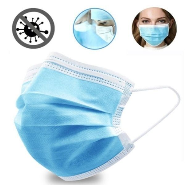 50x CE CERTIFIED Disposable SURGICAL MASKS Face Guard Dust Mouth 3 Ply Air Purifying