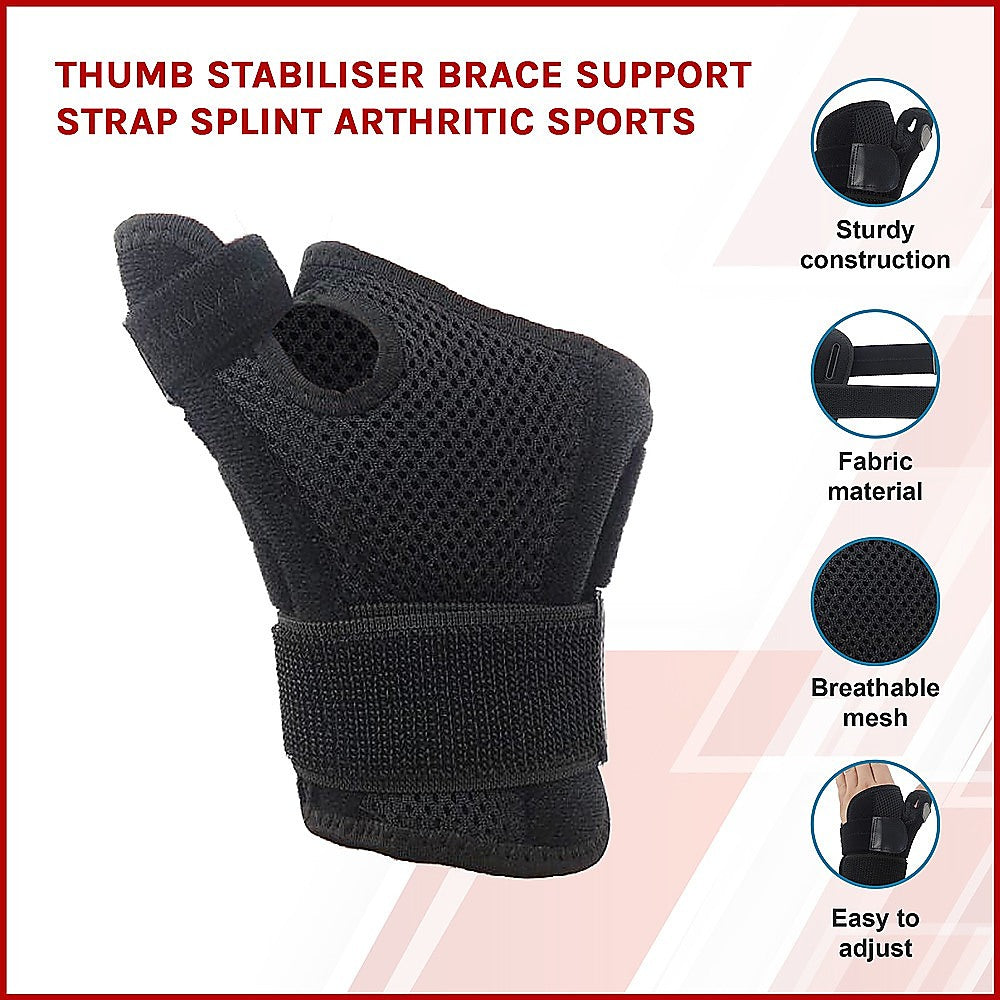 Thumb Stabiliser Brace Support Strap Splint Arthritic Sports